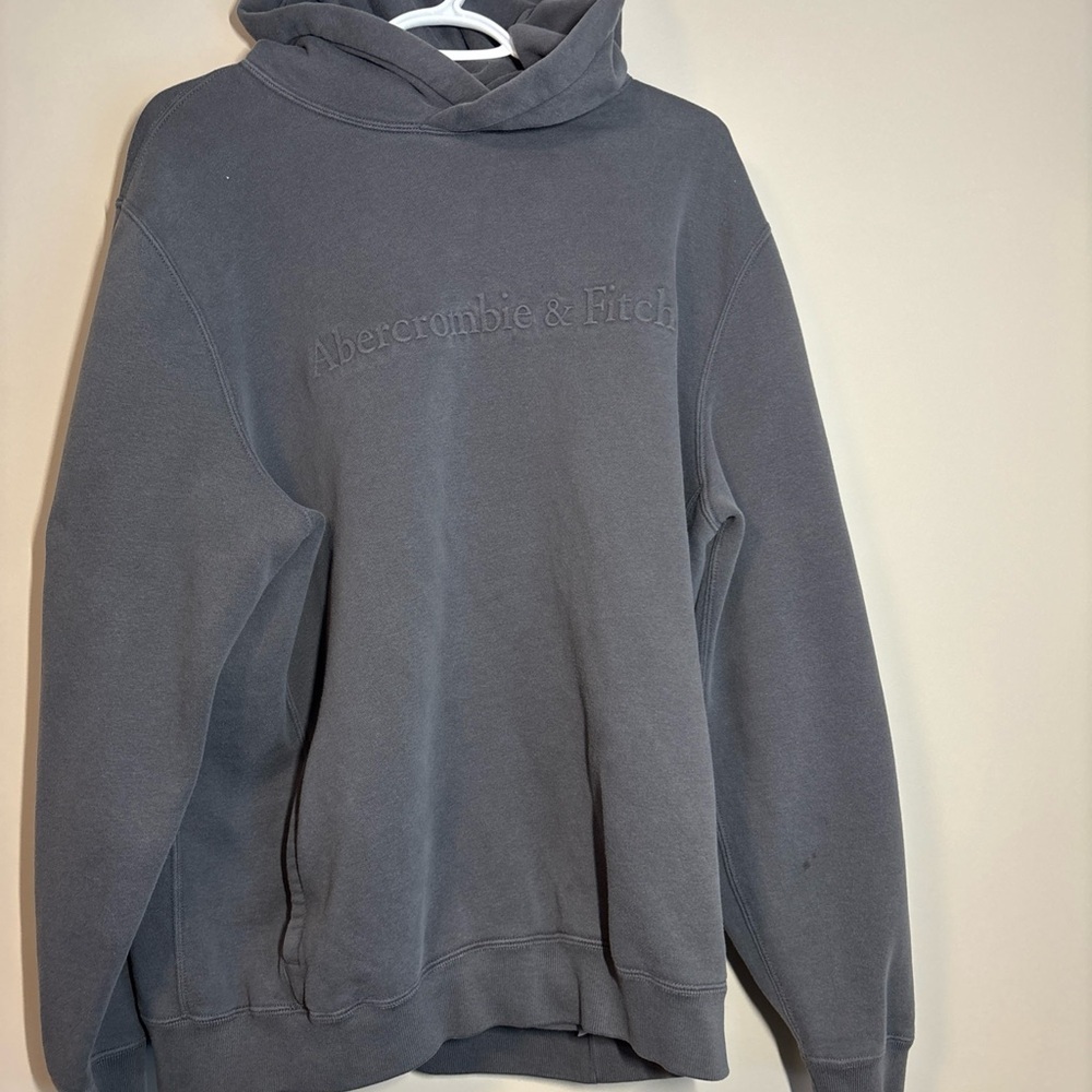 Abercrombie & Fitch Men's Hoodie Sweatshirt - Slate Gray
